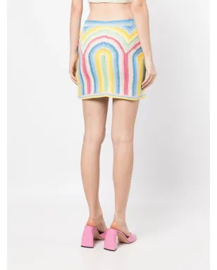 Casablanca rainbow crochet mini skirt - サムネイル4