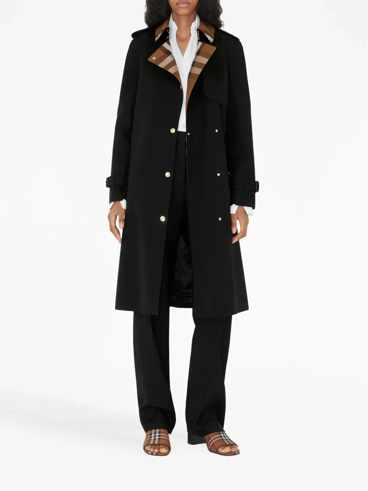 Burberry チェックパネル ギャバジン トレンチコート - 画像2
