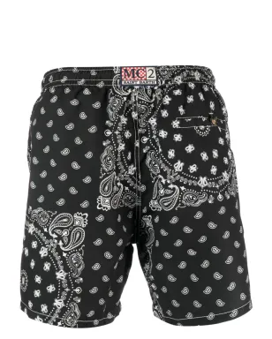MC2 Saint Barth paisley print swimming shorts - Black - サムネイル2