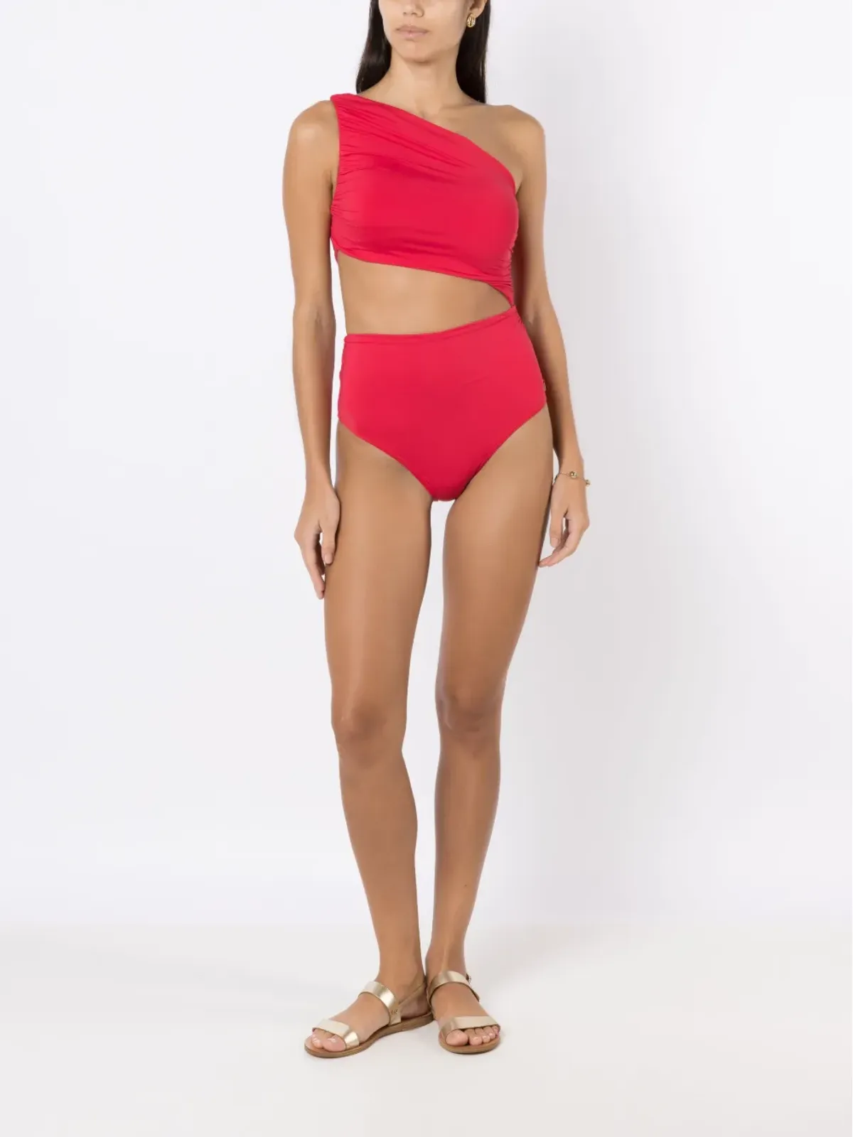 Brigitte カットアウト アシンメトリック ワンピース水着 - 画像2