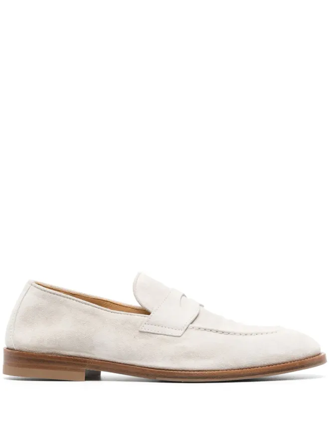 Brunello Cucinelli Brunello Cucinelli スエード ペニー・スロット ローファーの商品画像