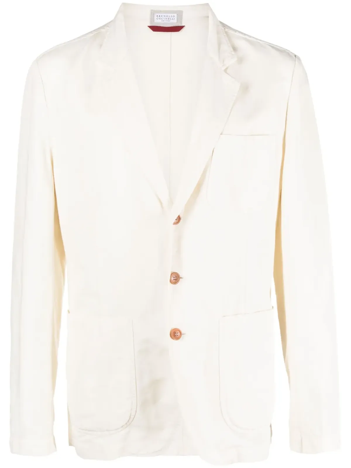 Brunello Cucinelli シングルブレスト ボタン留め ジャケット - ホワイト - 画像1