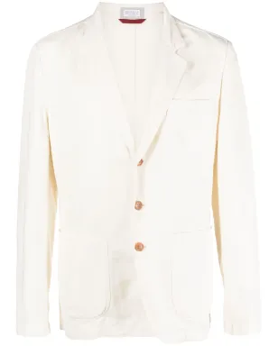 Brunello Cucinelli シングルブレスト ボタン留め ジャケット - ホワイト - サムネイル1