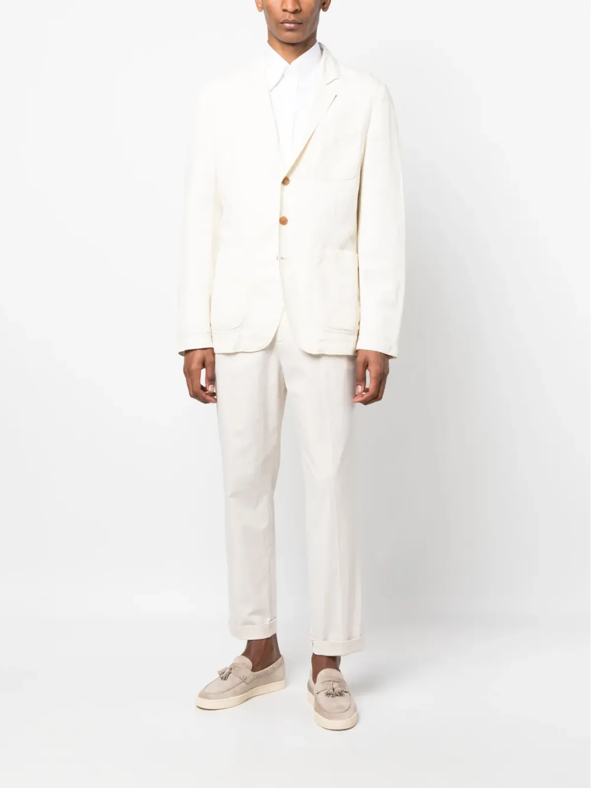 Brunello Cucinelli シングルブレスト ボタン留め ジャケット - ホワイト - 画像2