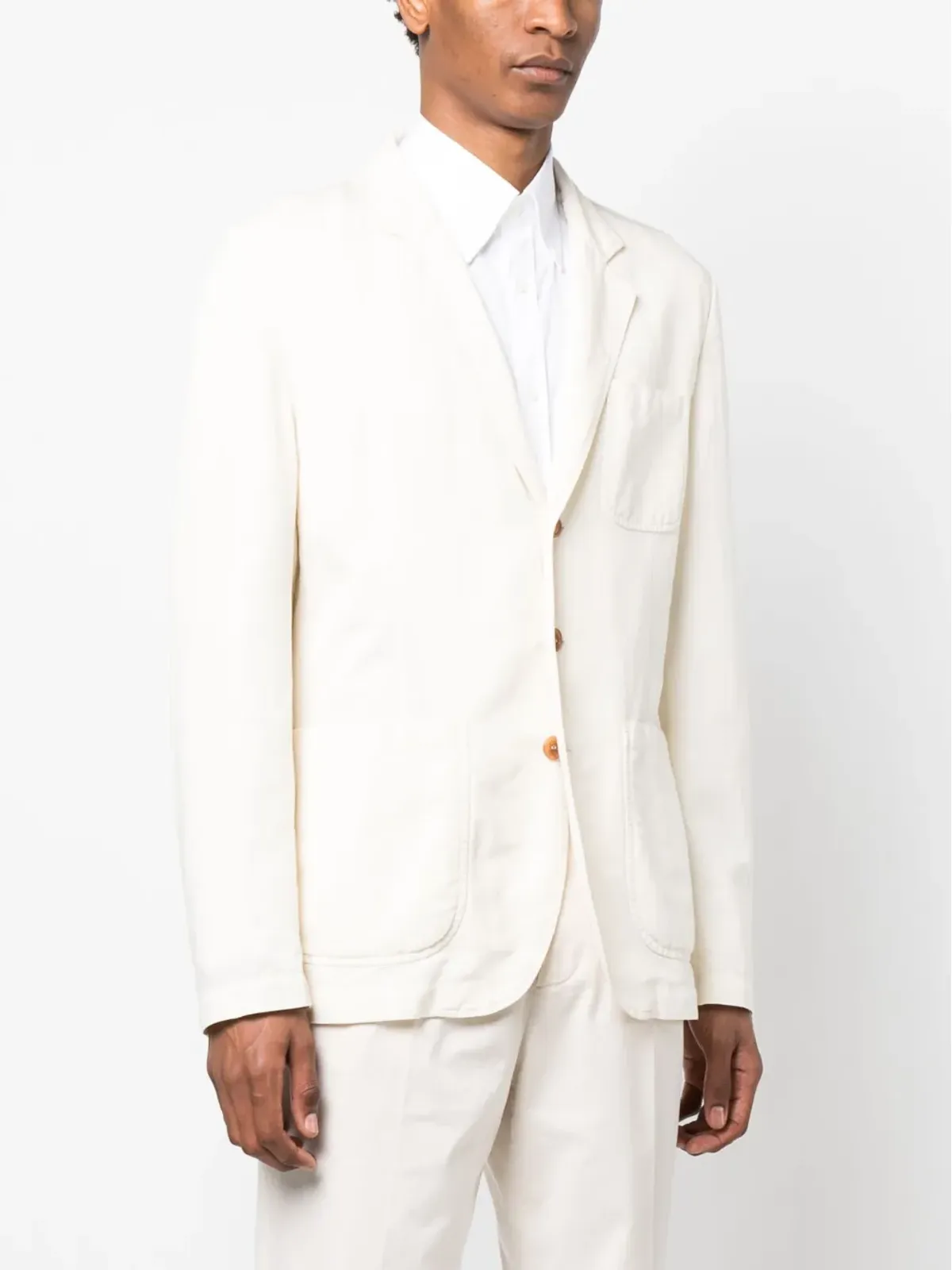 Brunello Cucinelli シングルブレスト ボタン留め ジャケット - ホワイト - 画像3