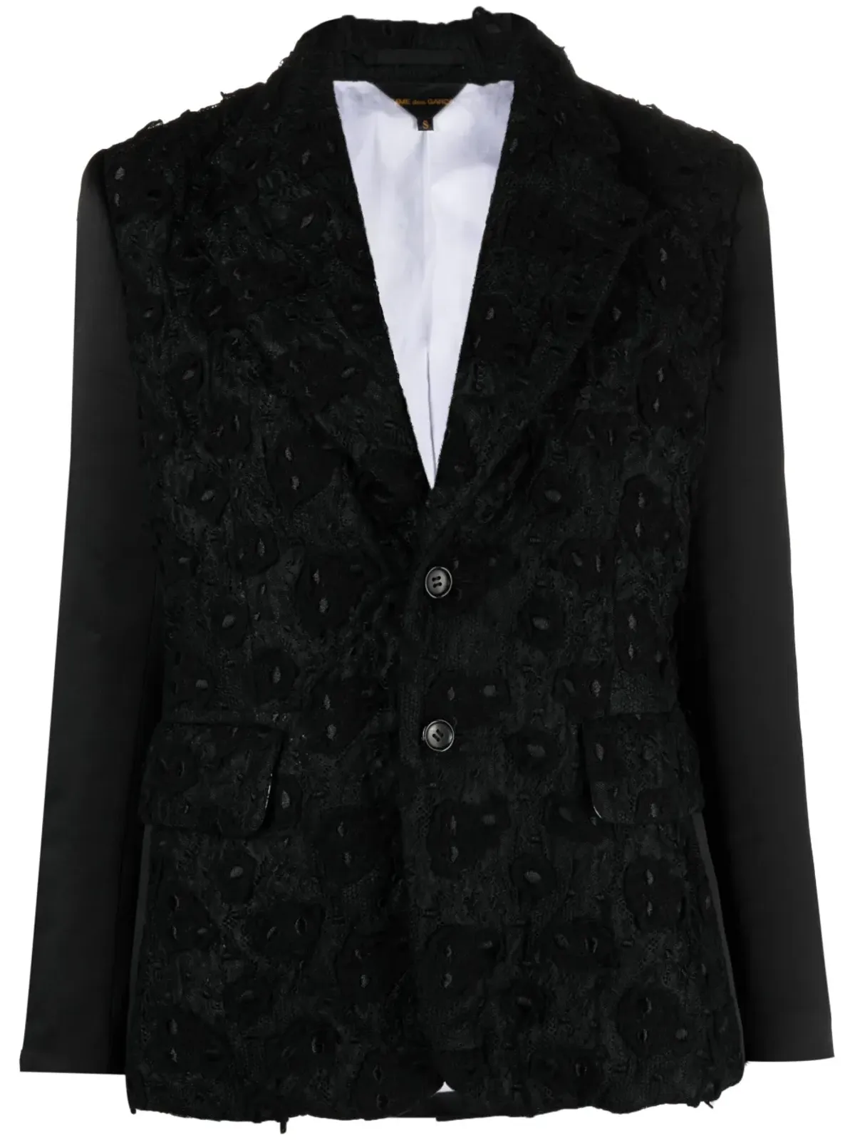 Comme Des Garçons 刺繍入りシングルブレストブレザー - 画像1