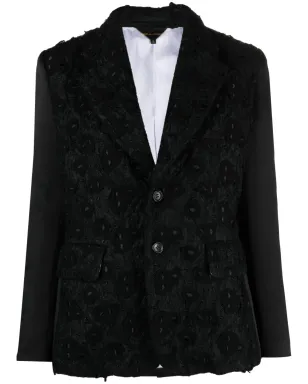 Comme Des Garçons 刺繍入りシングルブレストブレザー - サムネイル1