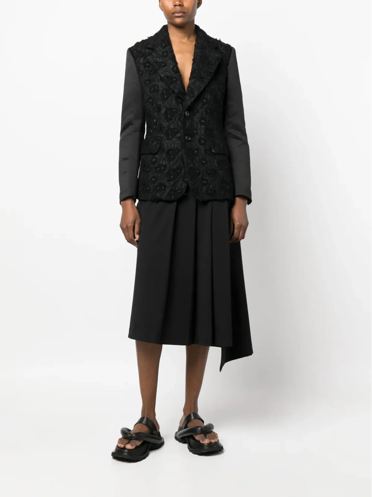 Comme Des Garçons 刺繍入りシングルブレストブレザー - 画像2