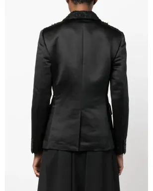 Comme Des Garçons 刺繍入りシングルブレストブレザー - サムネイル4