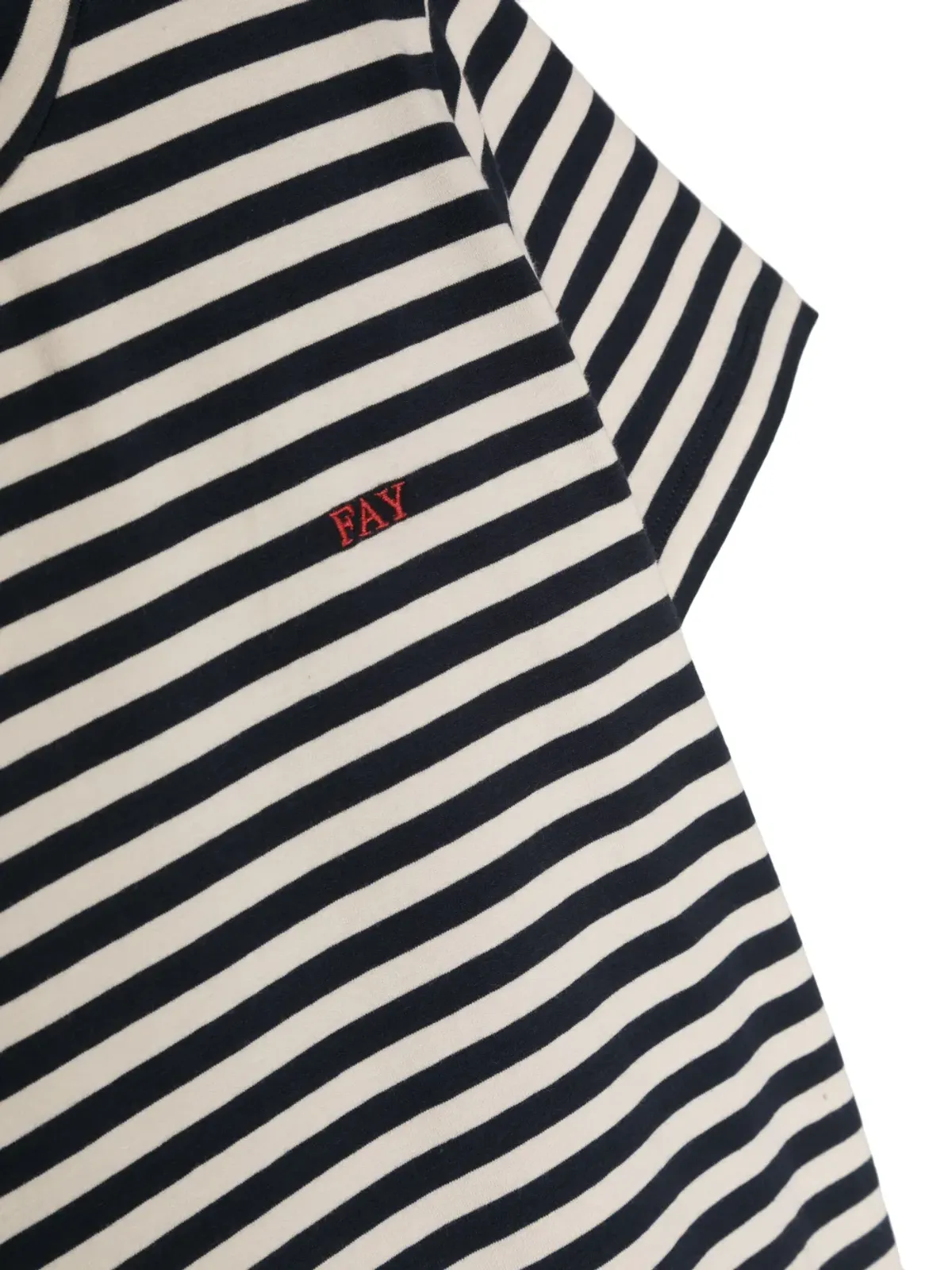 Fay Kids ストライプ柄コットンTシャツ - 画像3