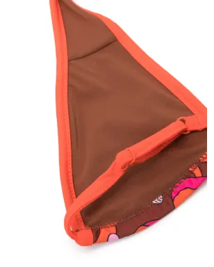 MC2 Saint Barth Kids 花柄プリントビキニセット - レッド - サムネイル2