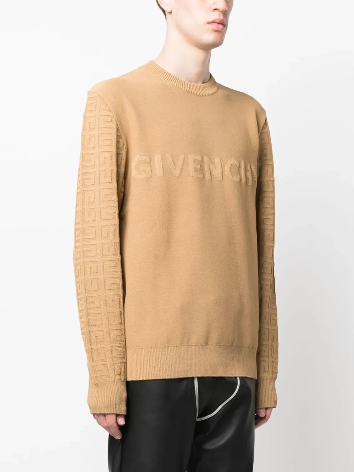 Givenchy エンボスロゴ入りブラウンのスウェットシャツ - 画像3