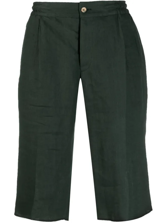 Kiton Kiton リネン Bermudaショーツ - グリーンの商品画像