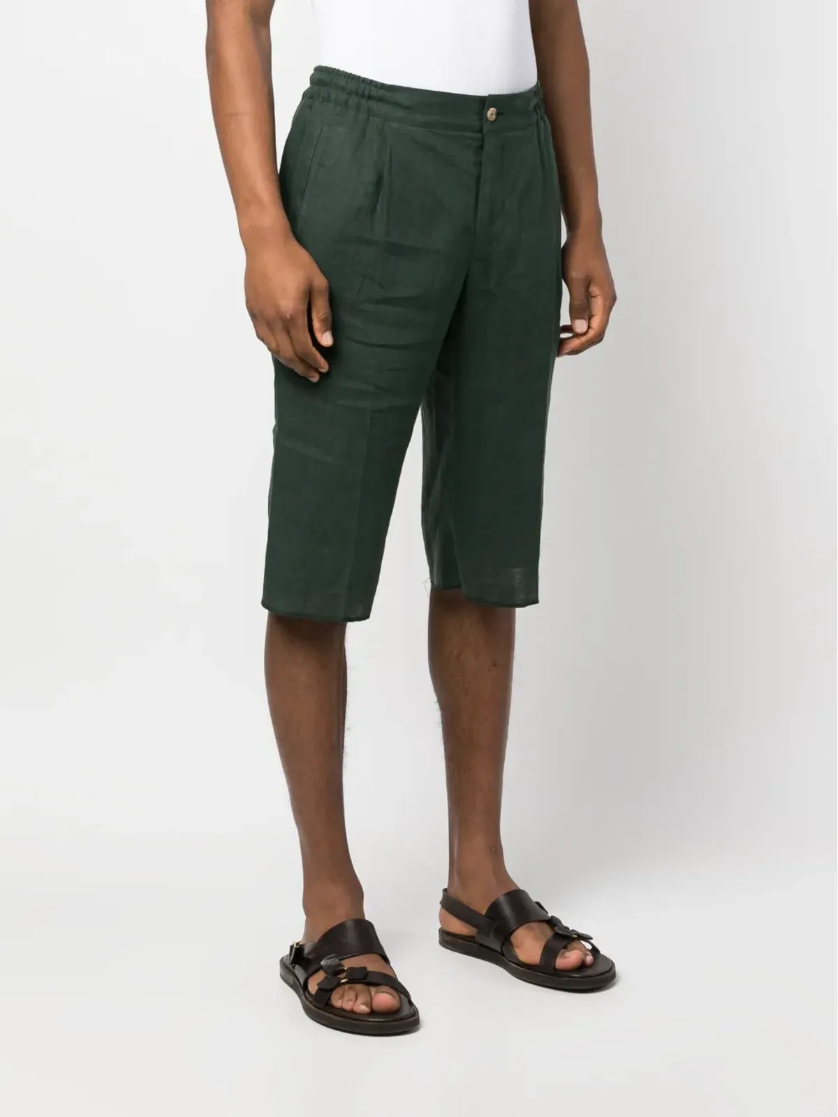 Kiton リネン Bermudaショーツ - グリーン - 画像3