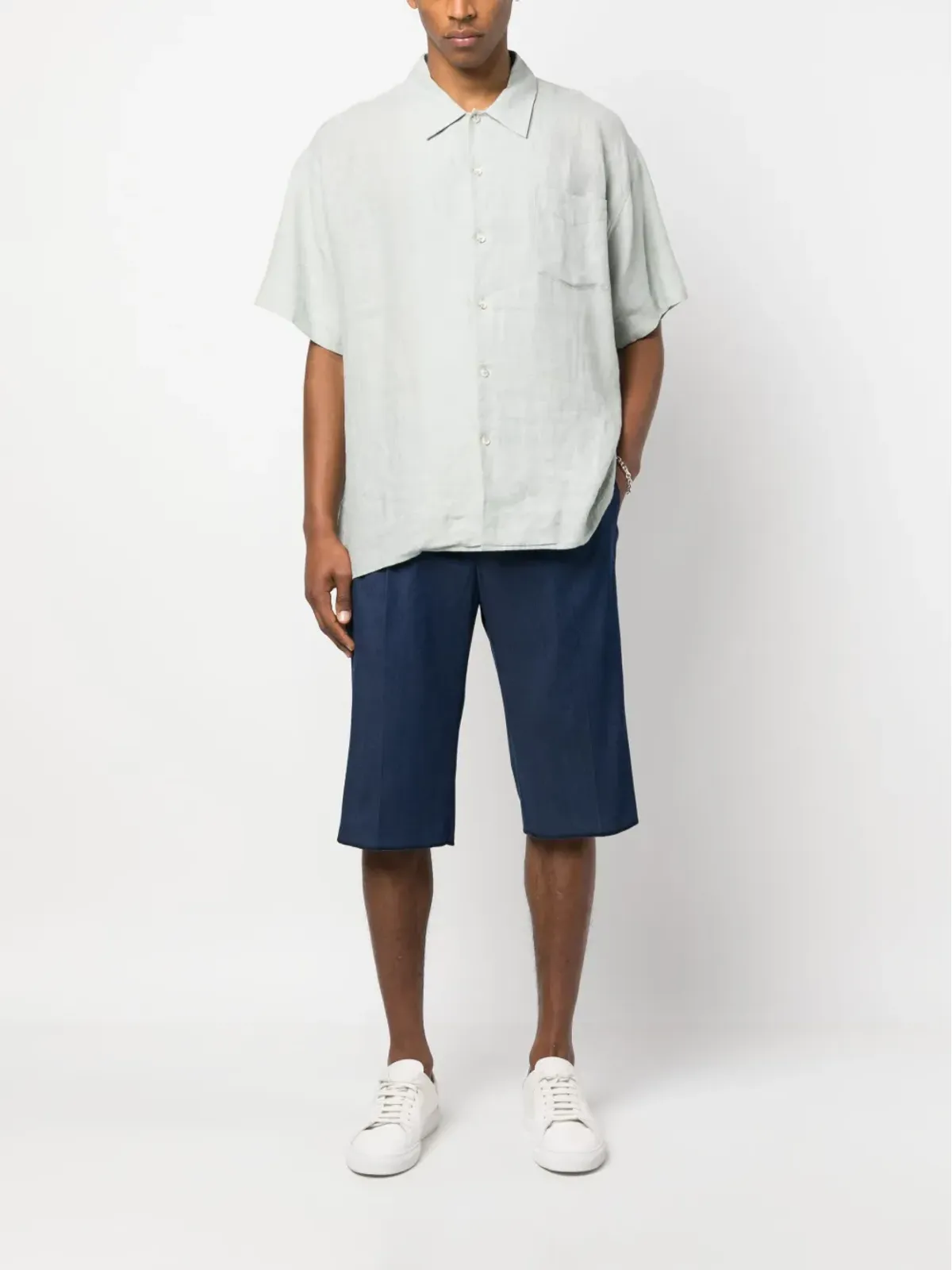 Kiton エラスティケイテッドデニムショーツ - 画像2