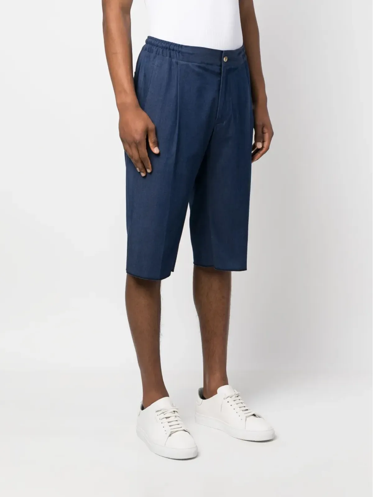 Kiton エラスティケイテッドデニムショーツ - 画像3