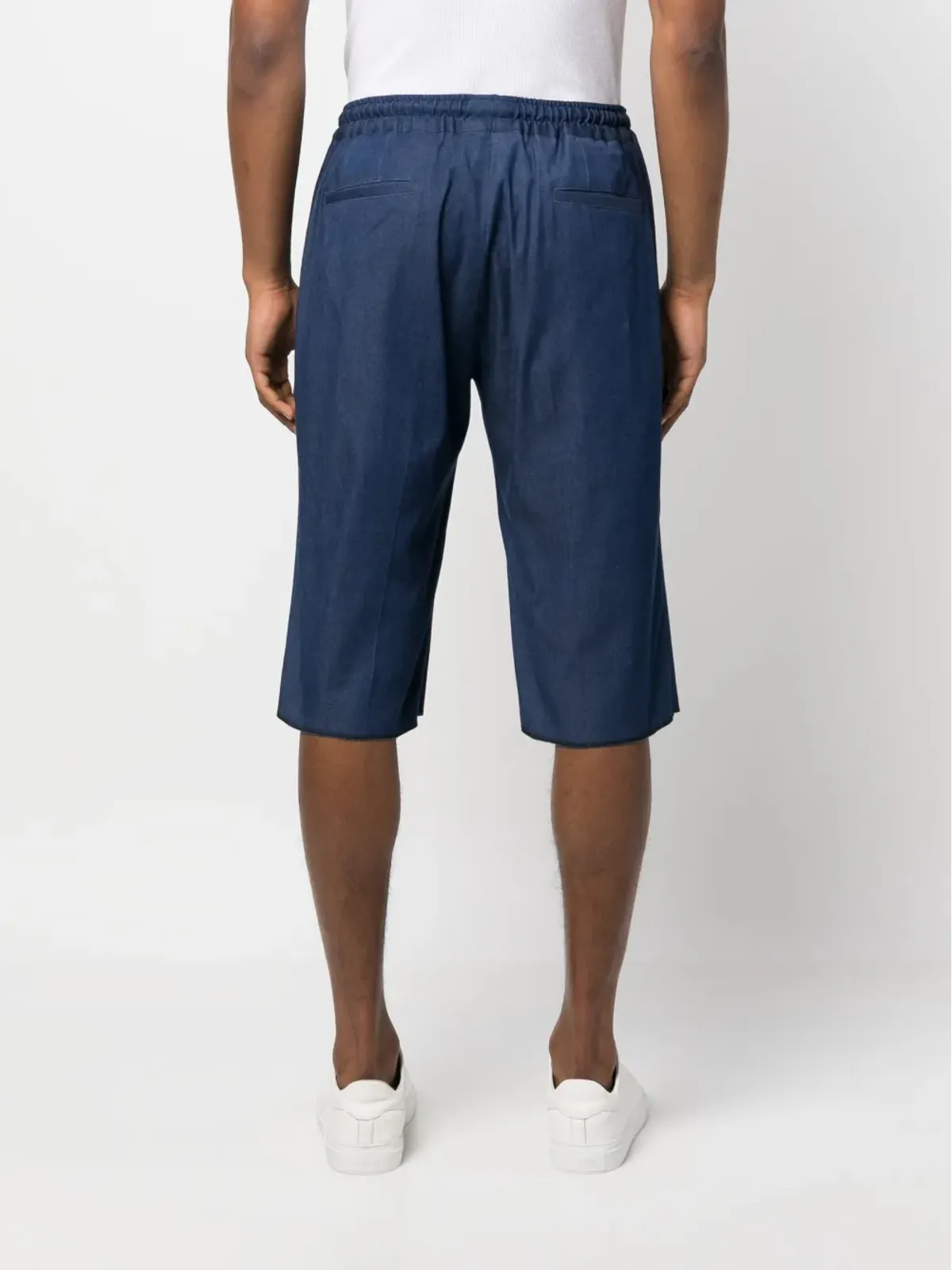 Kiton エラスティケイテッドデニムショーツ - 画像4