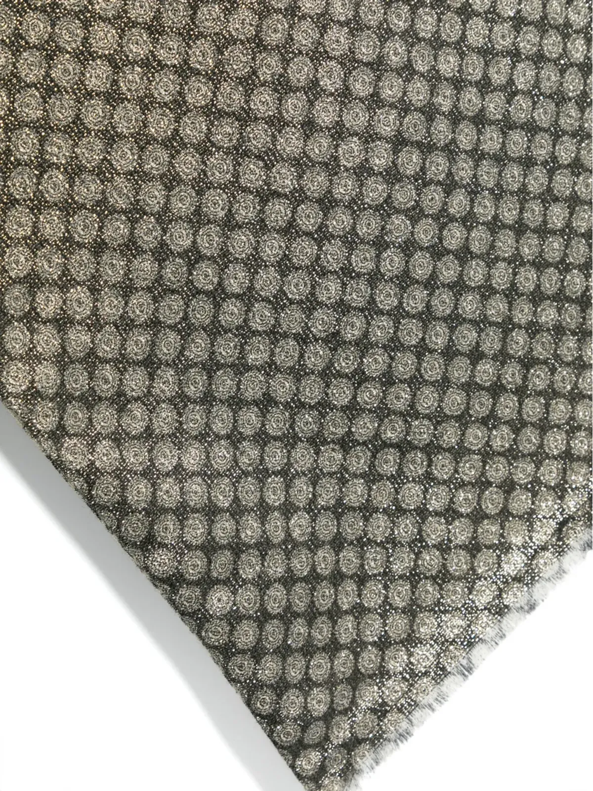 Valentino Garavani Pre-Owned 1980年代 ペイズリープリント メタリック糸 スカーフ - ブラック - 画像3