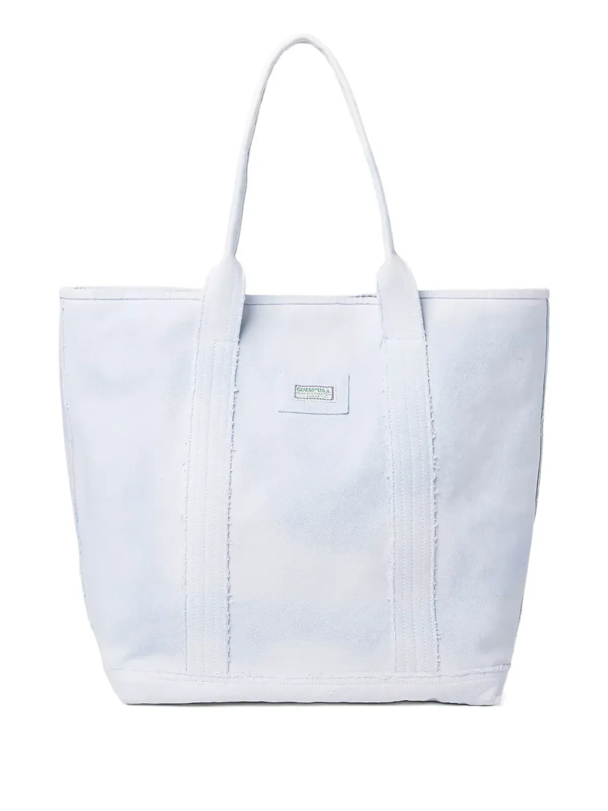 GUESS USA ロゴアップリケ付きトートバッグ ブルー - 画像1