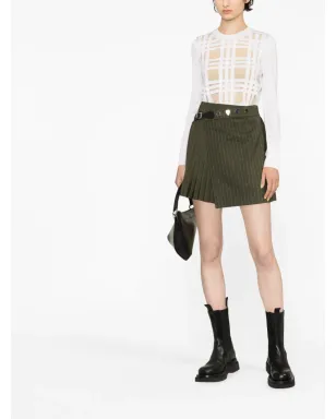 Comme Des Garçons Comme Des Garçons チェック柄アップリケニットトップ - サムネイル2