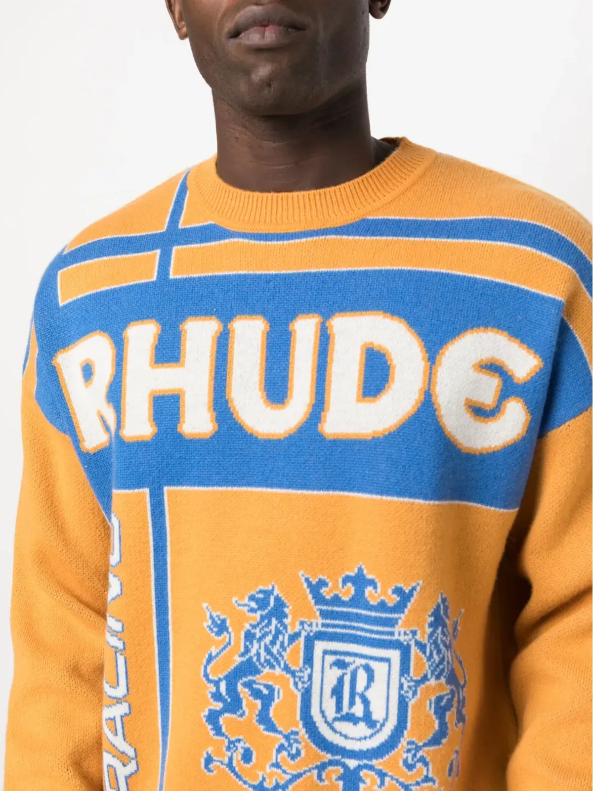 RHUDE Palmジャカード クルーネック セーター - オレンジ - 画像5