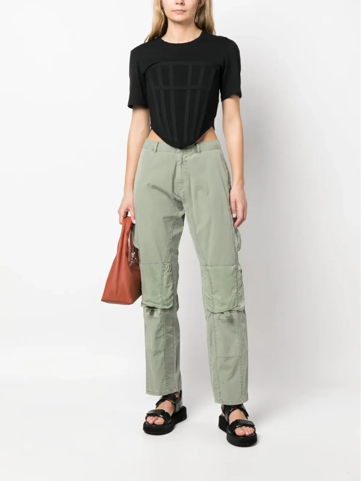 John Elliott ミドルライズストレートレッグワークパンツ - 画像2