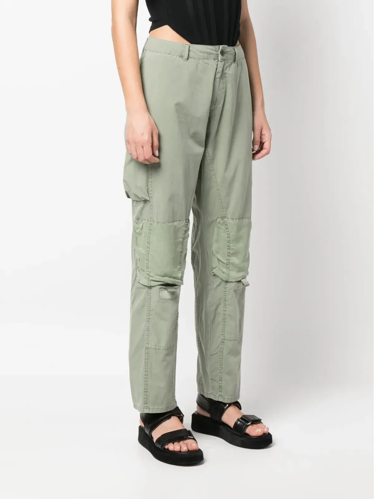 John Elliott ミドルライズストレートレッグワークパンツ - 画像3
