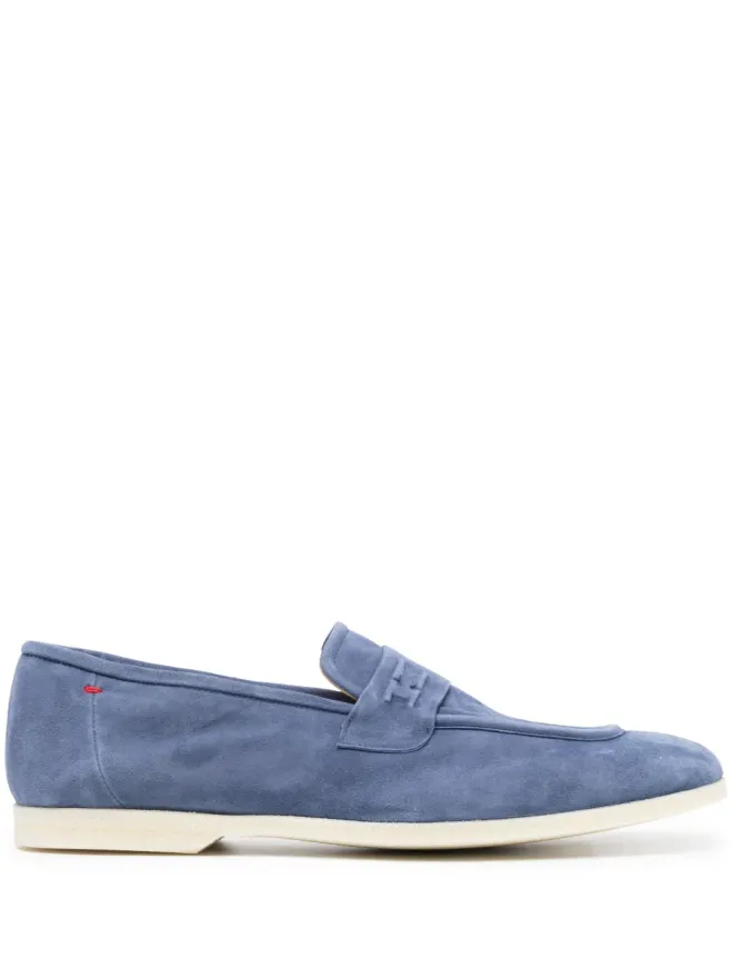 Kiton Kiton スクエアトゥ・スエード ローファー - ブルーの商品画像