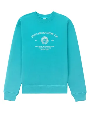 Sporty & Rich スローガンプリント クルーネック スウェットシャツ - ブルー - サムネイル1