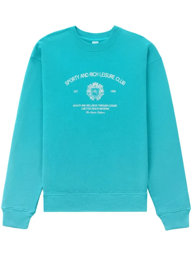 Sporty & Rich Sporty & Rich スローガンプリント クルーネック スウェットシャツ - ブルーの商品画像