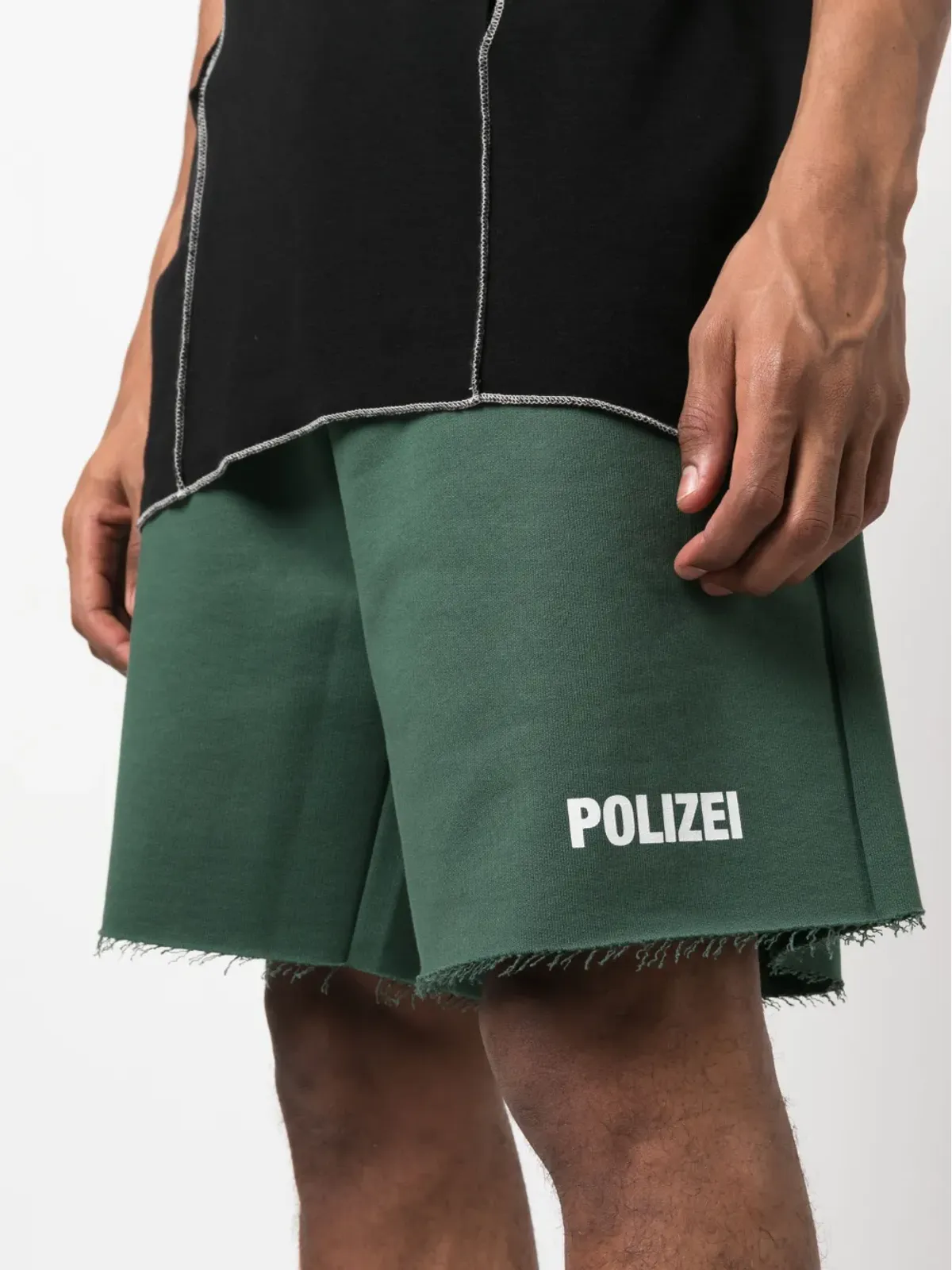 VETEMENTS Polizei ローエッジ ショーツ - グリーン - 画像5