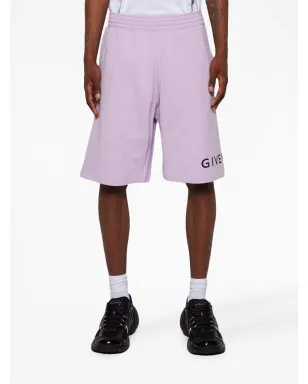 Givenchy ロゴプリント コットンショーツ パープル - サムネイル3