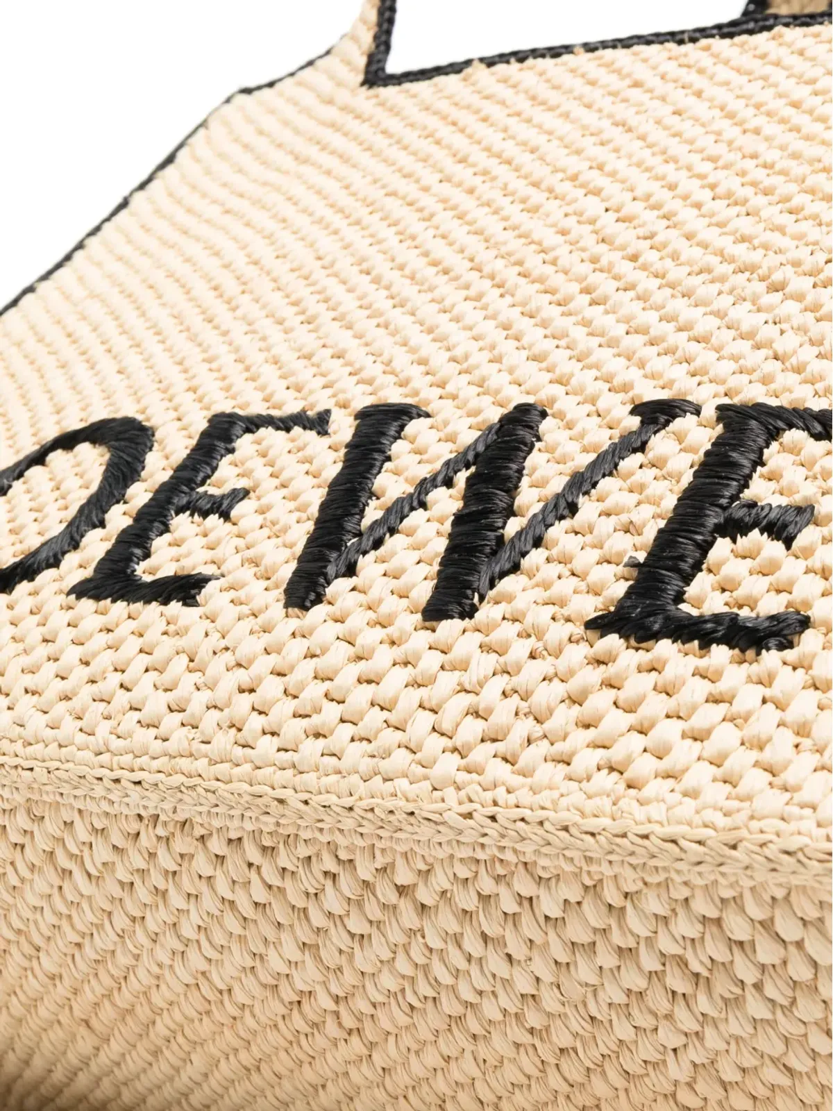 LOEWE ロゴ入りラフィア トートバッグ - 画像5