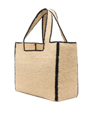 LOEWE ロゴ入りラフィア トートバッグ - サムネイル4