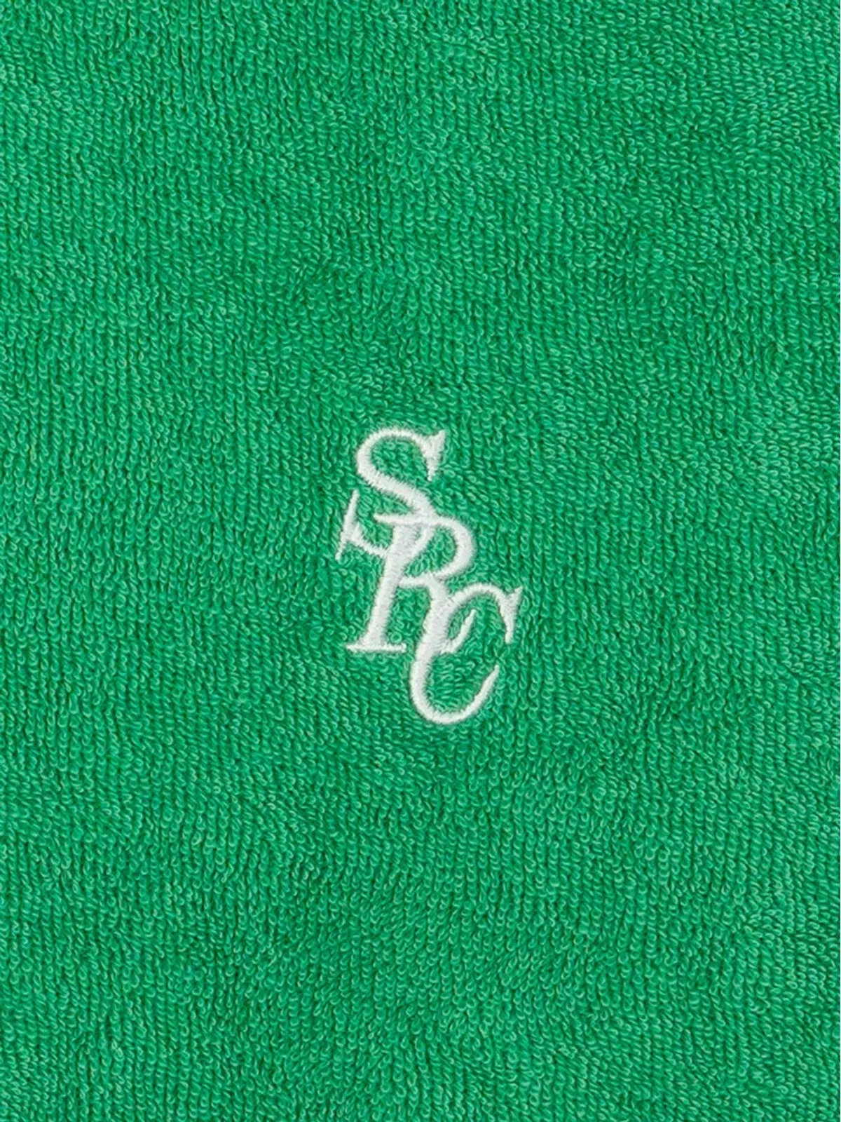 Sporty & Rich ロゴ刺繍コットンポロシャツ グリーン - 画像5
