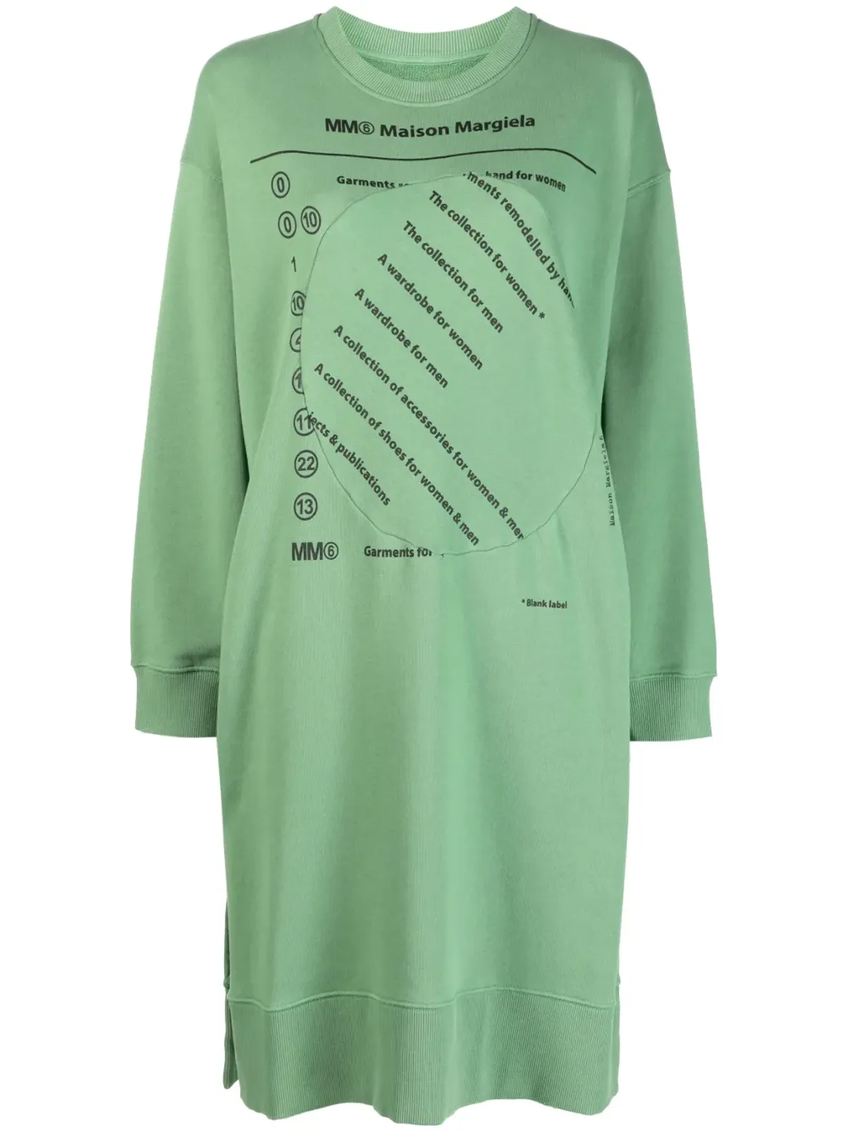 MM6 Maison Margiela グラフィックプリント スウェットシャツワンピース - 画像1