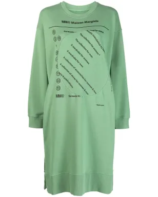 MM6 Maison Margiela グラフィックプリント スウェットシャツワンピース - サムネイル1