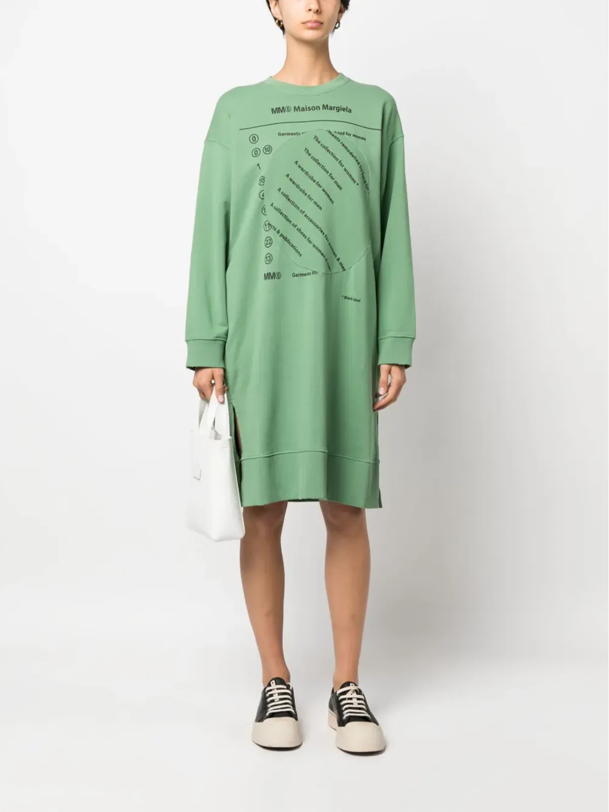 MM6 Maison Margiela グラフィックプリント スウェットシャツワンピース - 画像2