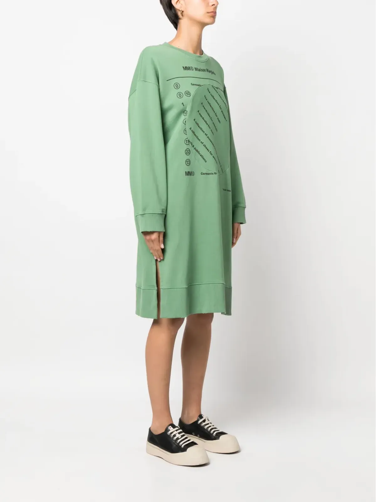 MM6 Maison Margiela グラフィックプリント スウェットシャツワンピース - 画像3