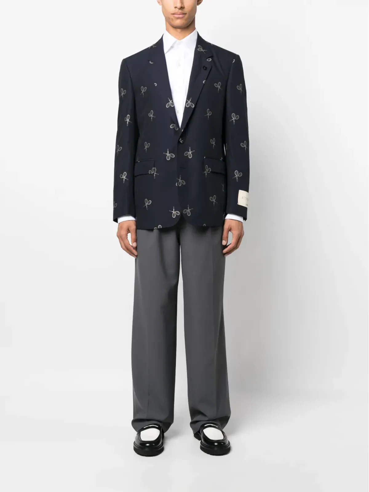 Lardini グラフィックプリント シングルブレストブレザー - 画像2