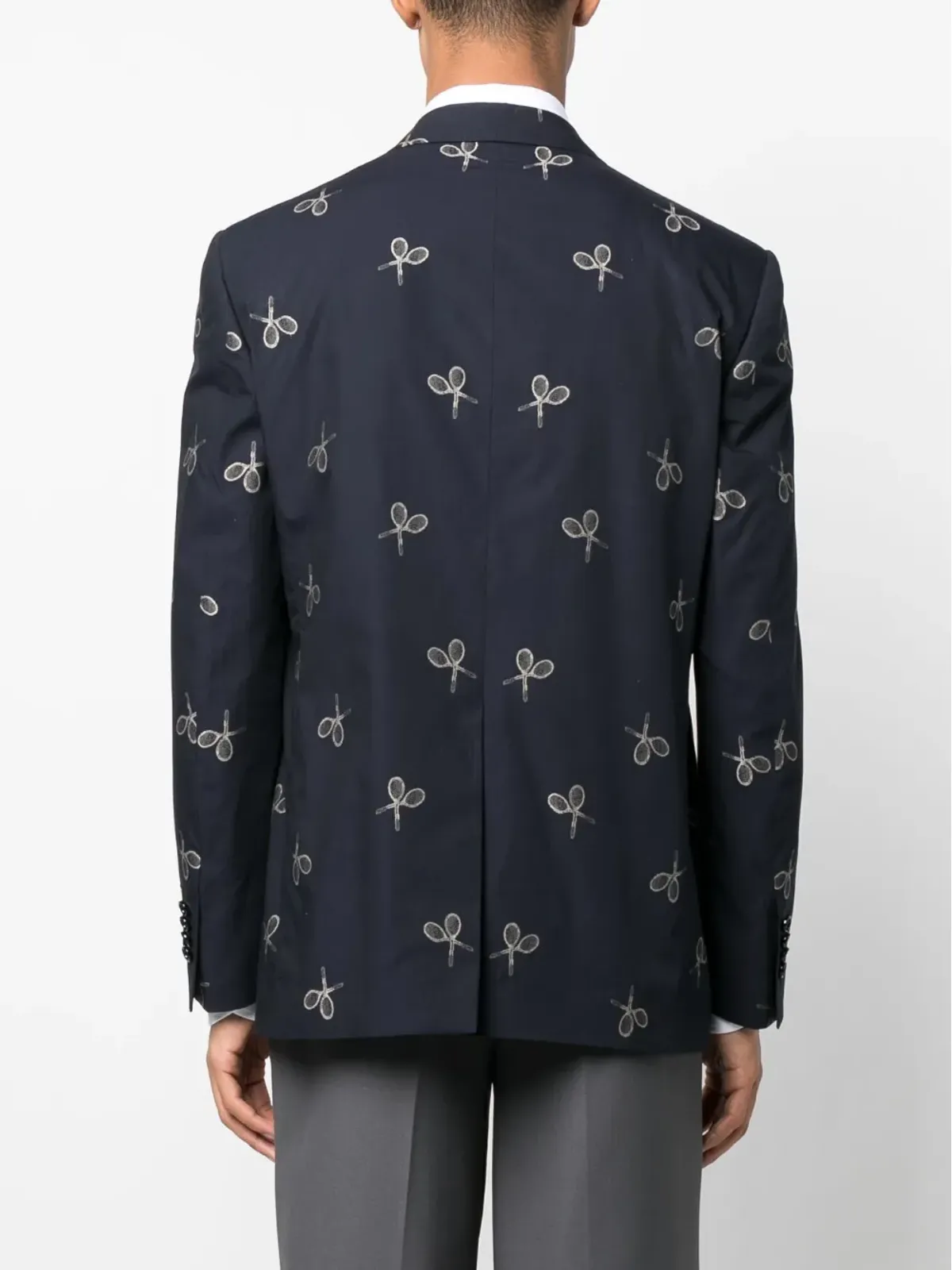 Lardini グラフィックプリント シングルブレストブレザー - 画像4