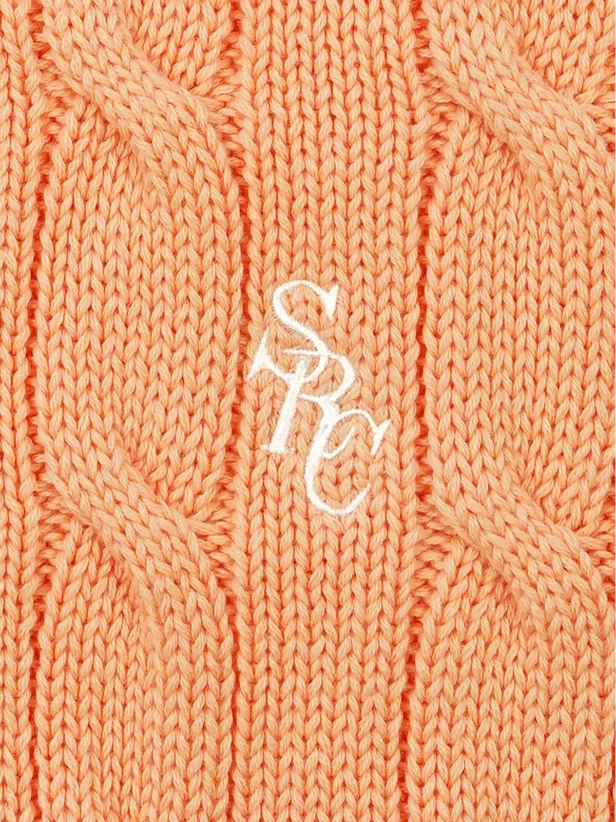 Sporty & Rich ロゴ刺繍 ケーブルニット ジャンパー - 画像3