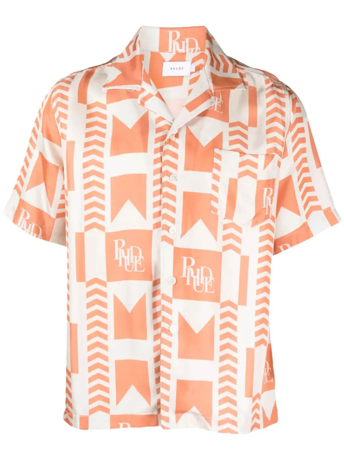 RHUDE 幾何学柄リネンシャツ - 画像1