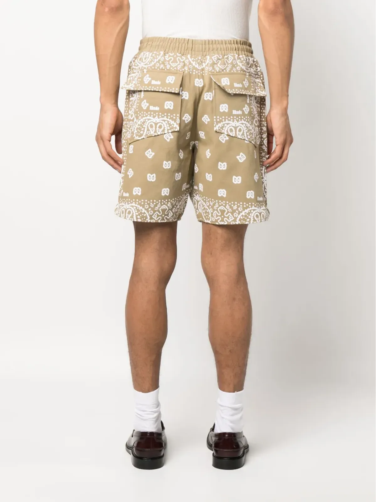 RHUDE bandana-print cotton shorts - Brown - 画像4