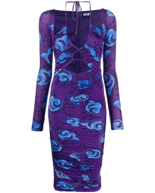 Versace Jeans Couture 花柄プリント ミディドレス - サムネイル1