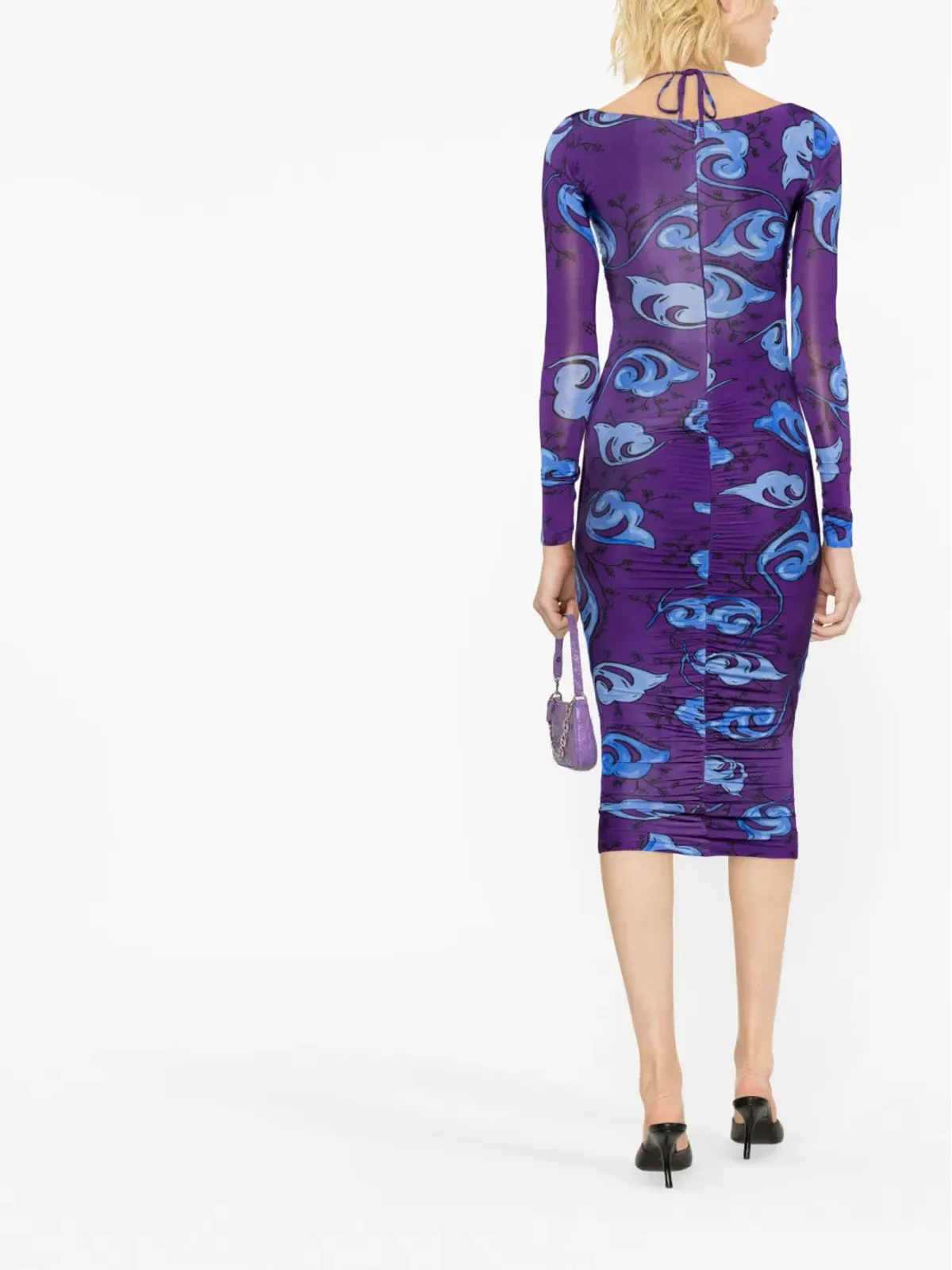 Versace Jeans Couture 花柄プリント ミディドレス - 画像3