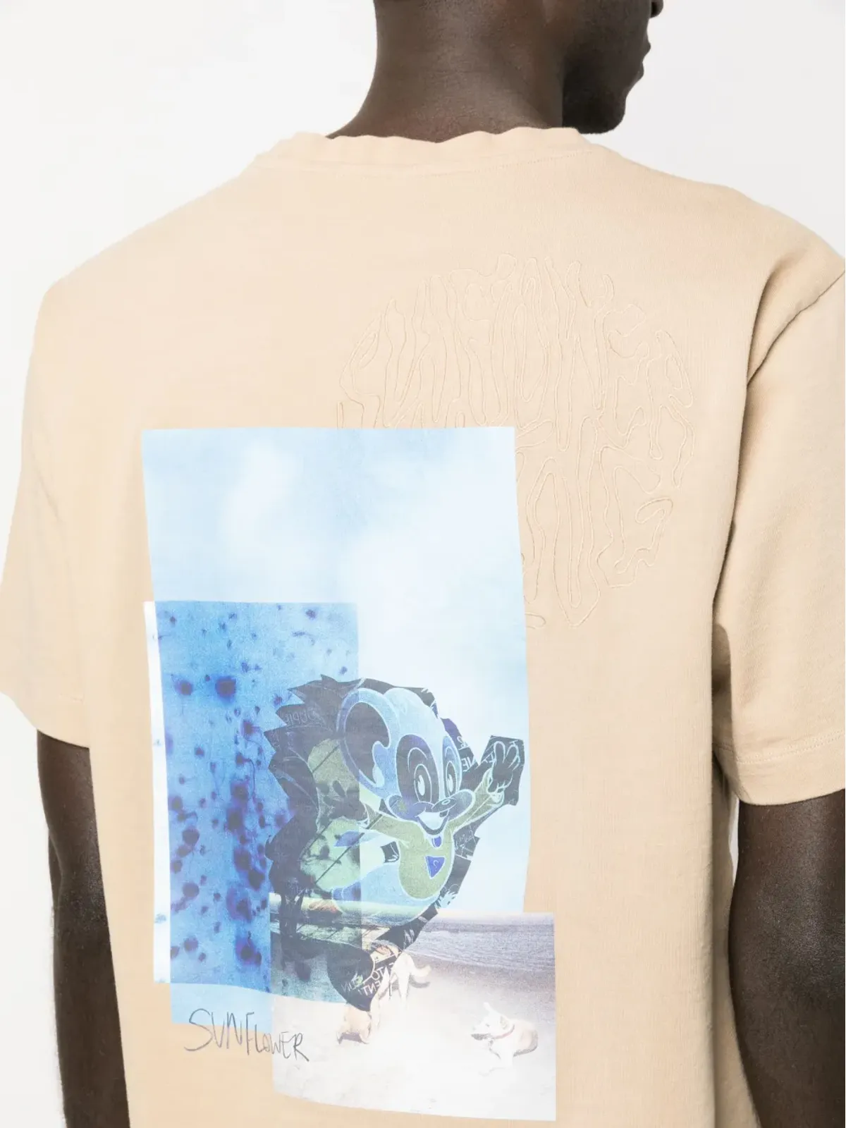 Sunflower グラフィックプリント オーガニックコットン Tシャツ - 画像5