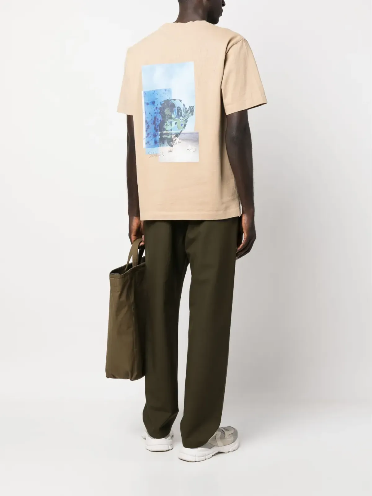 Sunflower グラフィックプリント オーガニックコットン Tシャツ - 画像2