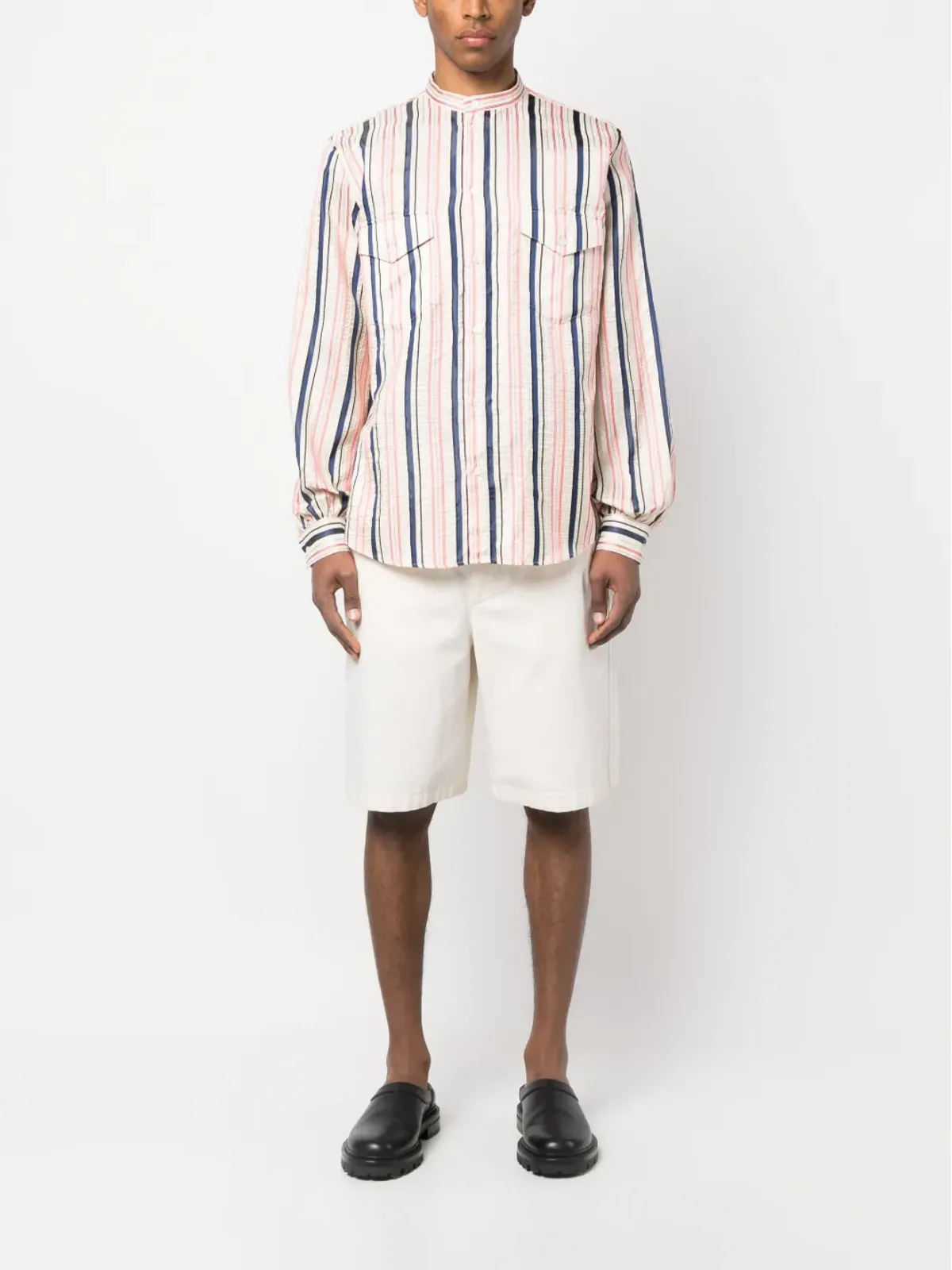 Bally 長袖ストライプ柄シルクシャツ - 画像2
