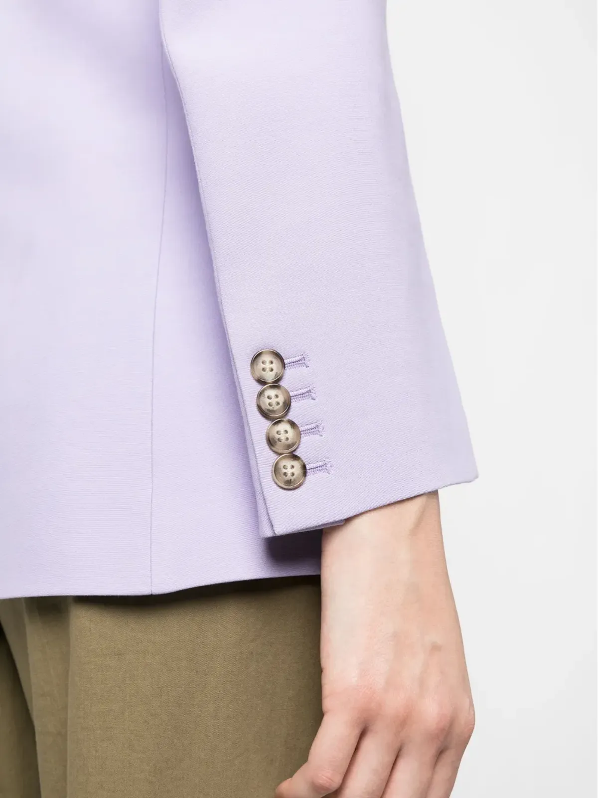 Victoria Beckham notched-lapels single-breasted blazer - Purple - 画像5